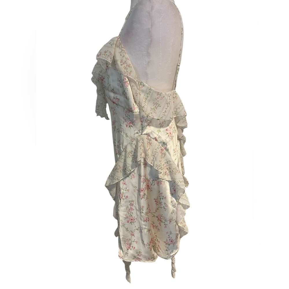 Forever 21 Floral Ruffle Long Top Size XL – Prairie Cottagecore Fairy Style - Picture 4 of 8